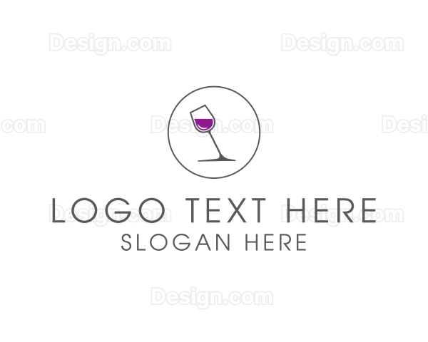 Minimalist Wine Glass Logo