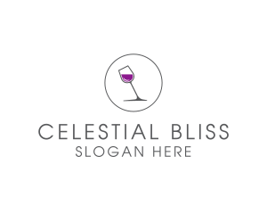 Minimalist Wine Glass logo design