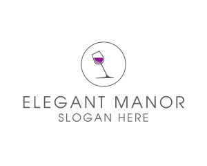 Minimalist Wine Glass logo design