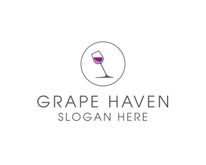 Minimalist Wine Glass logo