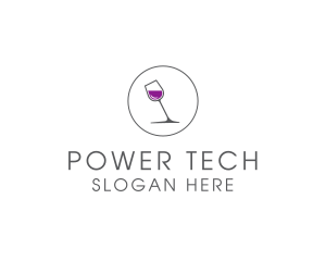 Minimalist Wine Glass logo