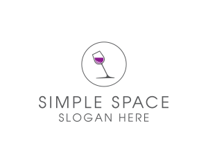 Minimalist Wine Glass logo design