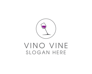 Minimalist Wine Glass logo