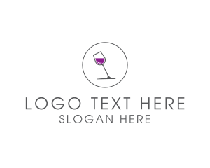 Minimalist - Minimalist Wine Glass logo design