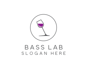 Minimalist Wine Glass logo design