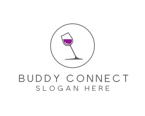 Minimalist Wine Glass logo design