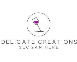 Minimalist Wine Glass logo