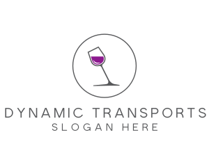 Minimalist Wine Glass logo design