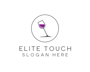 Minimalist Wine Glass logo design