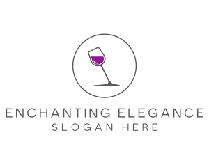 Minimalist Wine Glass logo design