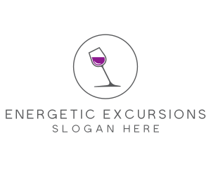 Minimalist Wine Glass logo design