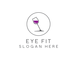 Minimalist Wine Glass logo design