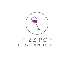 Minimalist Wine Glass logo design