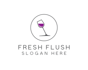 Minimalist Wine Glass logo design