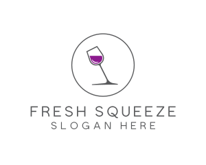 Minimalist Wine Glass logo design