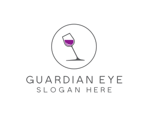 Minimalist Wine Glass logo design