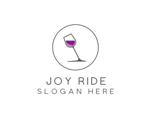 Minimalist Wine Glass logo design