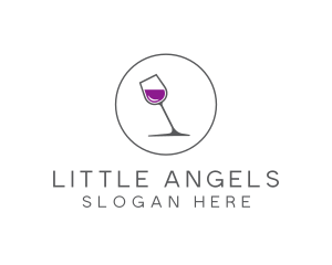 Minimalist Wine Glass logo design