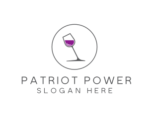 Minimalist Wine Glass logo design