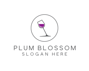 Minimalist Wine Glass logo design