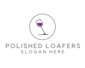 Minimalist Wine Glass logo design