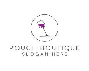 Minimalist Wine Glass logo design