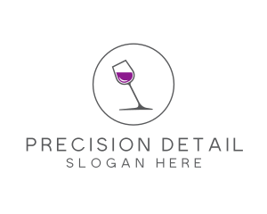 Minimalist Wine Glass logo design