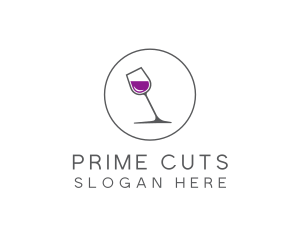 Minimalist Wine Glass logo design