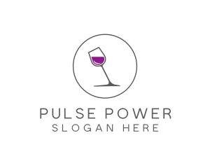 Minimalist Wine Glass logo design