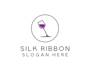 Minimalist Wine Glass logo design