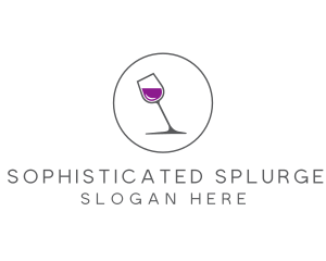 Minimalist Wine Glass logo design