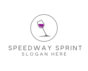 Minimalist Wine Glass logo design