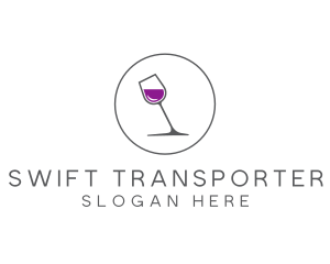 Minimalist Wine Glass logo design