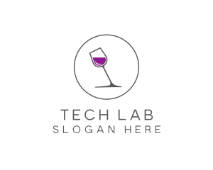 Minimalist Wine Glass logo design