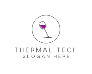 Minimalist Wine Glass logo design