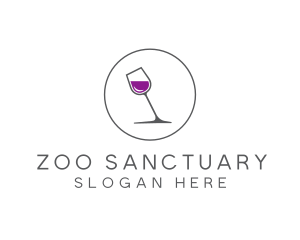 Minimalist Wine Glass logo design