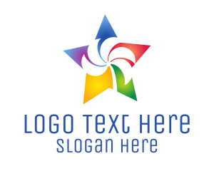 Color - Colorful Palm Star logo design