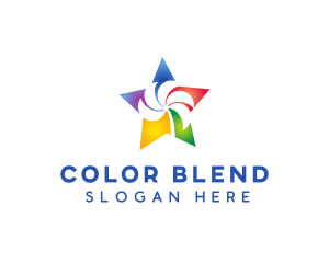 Colorful Palm Star logo design