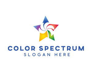 Colorful Palm Star logo design