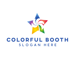 Colorful Palm Star logo design