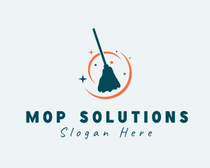 Cleaning Mop Sanitation logo design