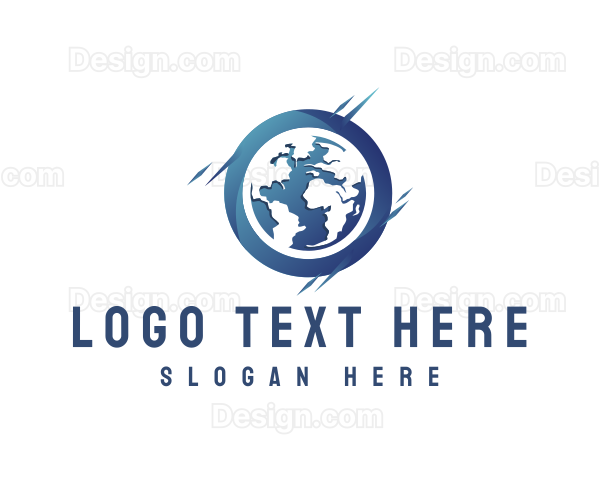 Gradient Earth Globe Logo