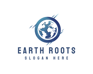 Gradient Earth Globe  logo design