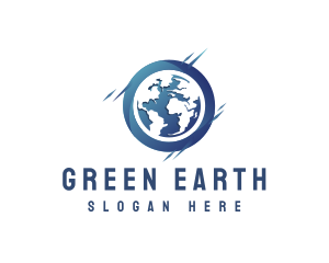 Gradient Earth Globe  logo design