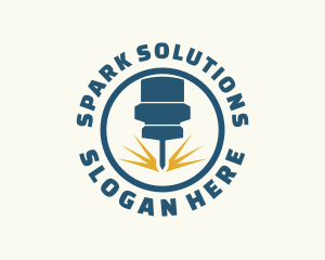 Laser Spark Metalwork logo design