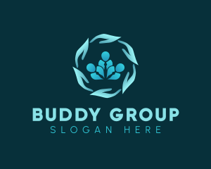 Human Group Hand logo design