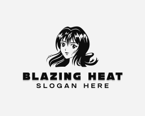 Manga Anime Woman Logo