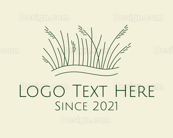 Minimalist Green Grass Logo