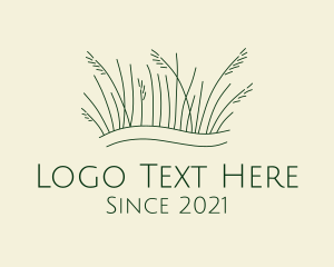 Minimalist Green Grass  logo