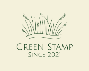 Minimalist Green Grass  logo design